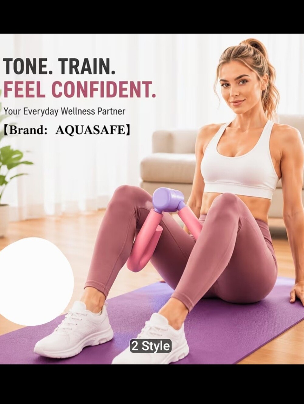 Pink Thigh and Arm Toning Resistance Trainer